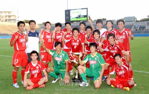 第52回横浜市長杯争奪朝・日親善サッカー横浜大会（8月17日）で横浜市社会人選抜を5－0で下したFCコリア