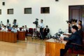 조선에서 특대형테로행위로 체포된 범죄자의 기자회견 진행