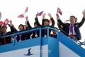 〈런던올림픽〉조선선수단이 귀국