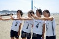 〈전국중학생 비치바레대회〉첫 출전한 기따오사까초중이 동메달 획득