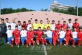 재일조선학생축구대표단 조국에서 검열경기 진행