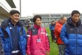 〈올림픽녀자축구 아시아최종예선〉조선선수단에 접한 오사까조고 리성아학생