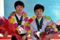 조선선수들, 11개 메달 쟁취／국제수영련맹 물에뛰여들기 세계순회경기대회