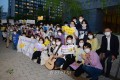 일본군성노예제피해자를 기억하는 집회／140여명이 참가