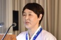 〈총련 25전대회〉토론 –녀성동맹 가나가와현본부 임방옥위원장