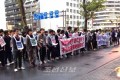 【조대통신】문과성앞에서 시위／《고등학교무상화》적용 실현까지 계속 투쟁